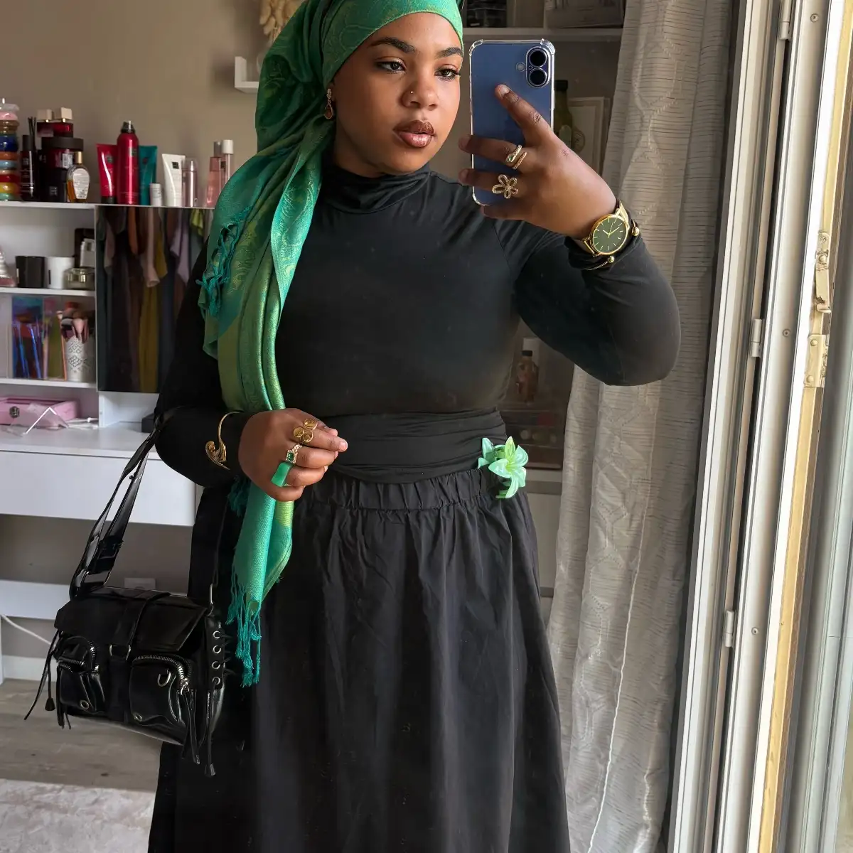 Pashmina Hijab vert